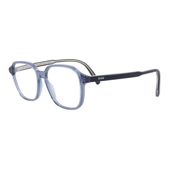 Dior Mens Square/Rectangle Blue Blue Transparent Fashion Designer Eyewear - Picture 1 of 4